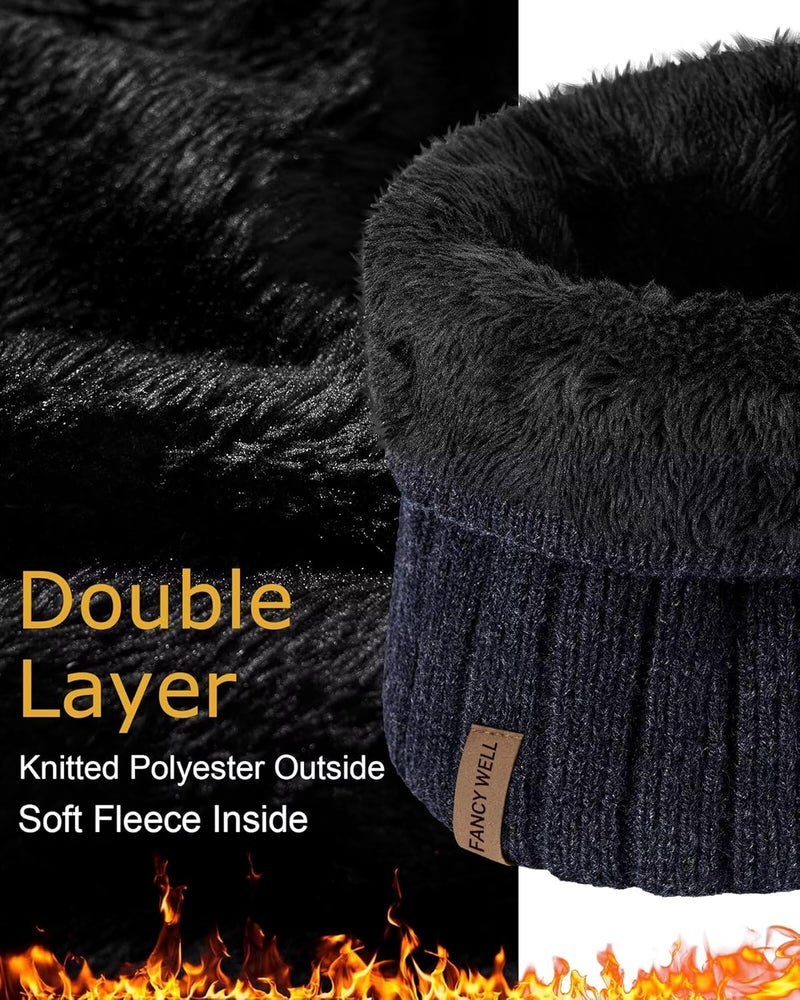 FANCY WELL Winter Neck Gaiter for Men – 3 Pack Ski Neck Warmer, Fleece Face Mask Cover, Cold Weather Neck, Neck Warmers - Image 3